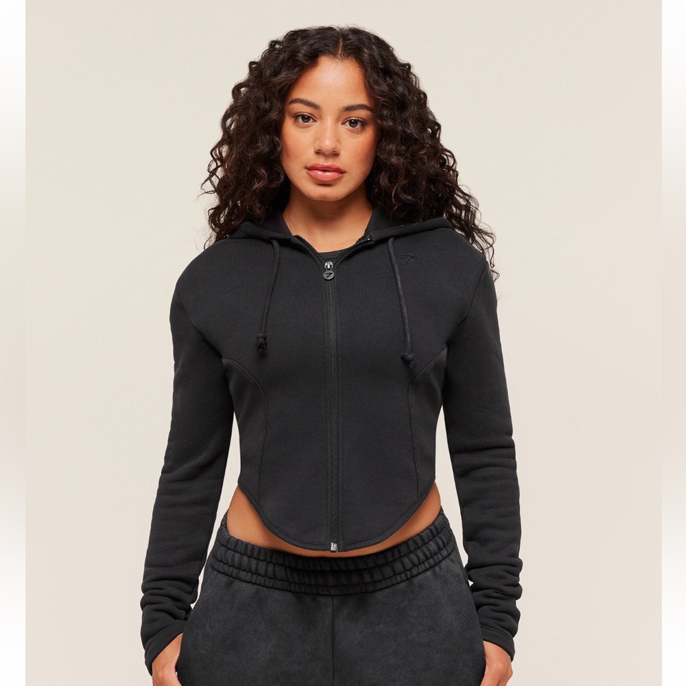 Gymshark x Analis Cruz Zip Up Hoodie Black/Wash